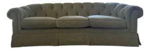 Never Used Grand 90" Custom 8-Way Hand Tied Tufted Sofa, Pindler Performance Textured Fabric.
