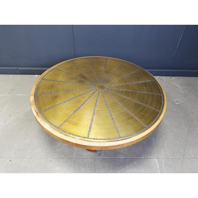 Scandinavian Etched Brass Coffee Table, 1960s For Sale - Image 11 of 12
