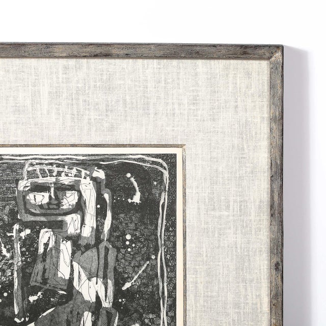 Gray Louise Nevelson Mid-Century Etching Entitled "One Ancient Figure" Edition Artist's Proof Signed For Sale - Image 8 of 14