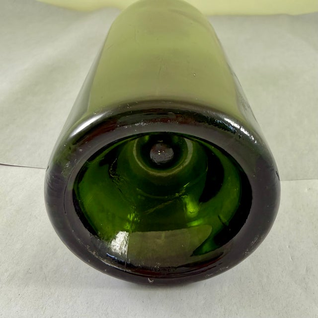 Antique French Etched Martini Vermouth Corked Bottle For Sale - Image 9 of 10