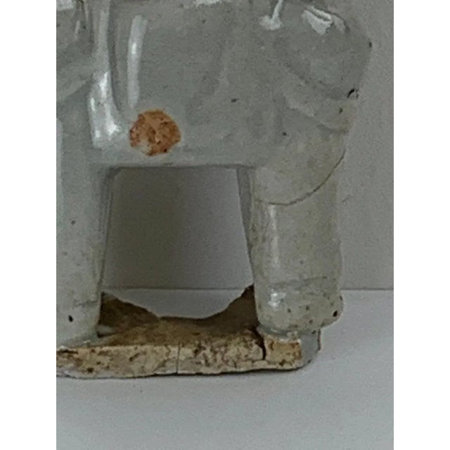 15th Century & Earlier Song Dynasty Chinese Celadon Porcelain Horse and Rider on Later Lucite Pedest For Sale - Image 12 of 13