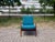 Mid-Century Petrol and Teak Easy Chair from Wilhelm Knoll Antimott, 1965 For Sale - Image 6 of 18