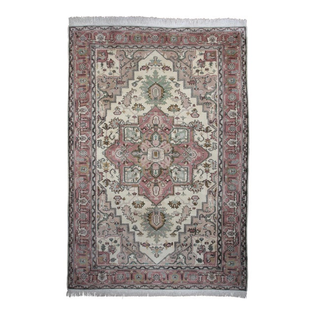 Turkish Vintage Hand Knotted Rug For Sale