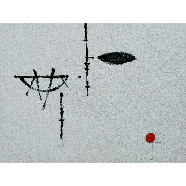 # 'Flower' #2 - High-End Framed Cy Twombly Style Minimalist Botanic Oil on Canvas For Sale - Image 6 of 8