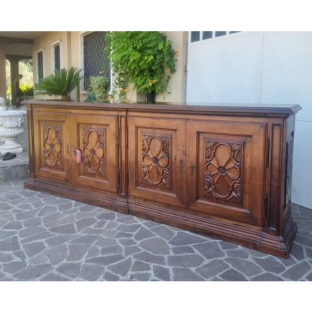 18th Century Turin Villa Walnut Sideboard For Sale - Image 15 of 17