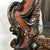 Black Florentine Mirror Carved Silver Decorated Red For Sale - Image 8 of 9