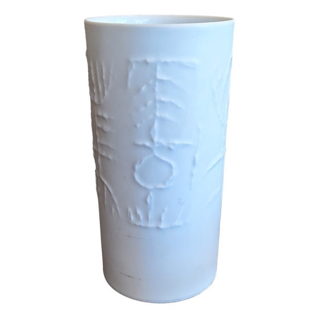 Mid-Century White Porcelain Vase by Cuno Fischer for Rosenthal, 1960s For Sale