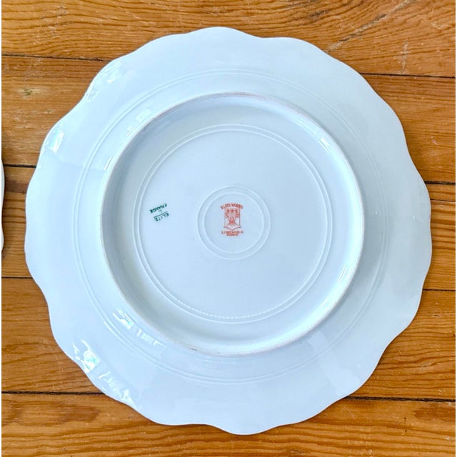 Pink Early 20th Century Elite Works French Limoges Porcelain Plate For Sale - Image 8 of 9