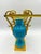 Blue Antique Charles X French Vases in Blue Opaline and Gilded Bronze, Set of 2 For Sale - Image 8 of 13