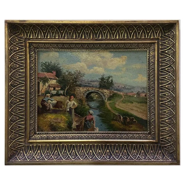 Pietro Colonna, Neapolitan School Country Scene, 21st Century, Oil on Canvas For Sale - Image 11 of 11