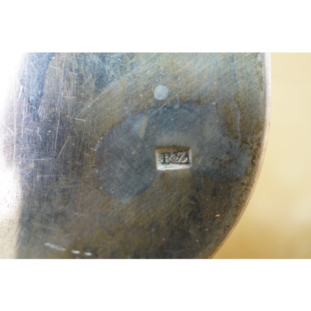 Antique Vienna Austria Josef Zemen 800 Silver Soup Serving Spoon Ladle 176g 12" For Sale - Image 12 of 13