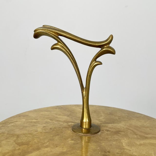 Mid-Century Modern Italian Coffe Table in Brass Wood with Marble Effect, 1960s For Sale - Image 4 of 18