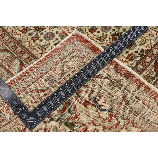 Early 20th Century Early 20th Century Haji Khalili Persian Tabriz Rug, 10'02 X 13'03 For Sale - Image 5 of 9