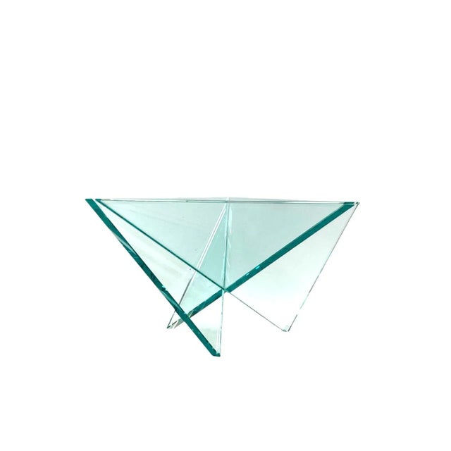 Transparent Postmodern Molded Glass Bowl / Centerpiece, Rsvp Italy 1980s For Sale - Image 8 of 12