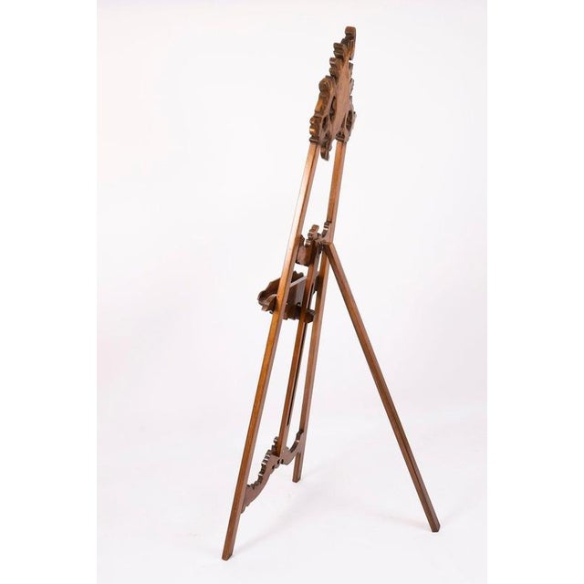 Antique Rococo Revival Walnut Artist's Easel, 1880 For Sale - Image 13 of 17