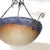 Art Deco Pâte De Verre Blue & Smoked Honey Glass Chandelier W/ Leaf Form Fitting For Sale - Image 14 of 18