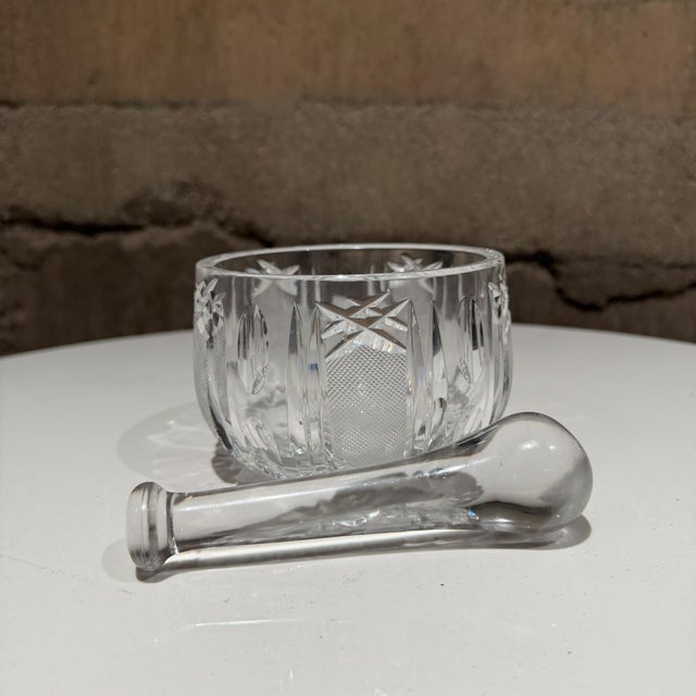 Cut Crystal Mortar and Pestle Set American Brilliant Period (A B P) For Sale - Image 9 of 9