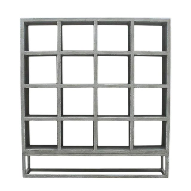 Vintage Modern Farmhouse Square Cube Display Shelf / Bookcase For Sale In Los Angeles - Image 6 of 6