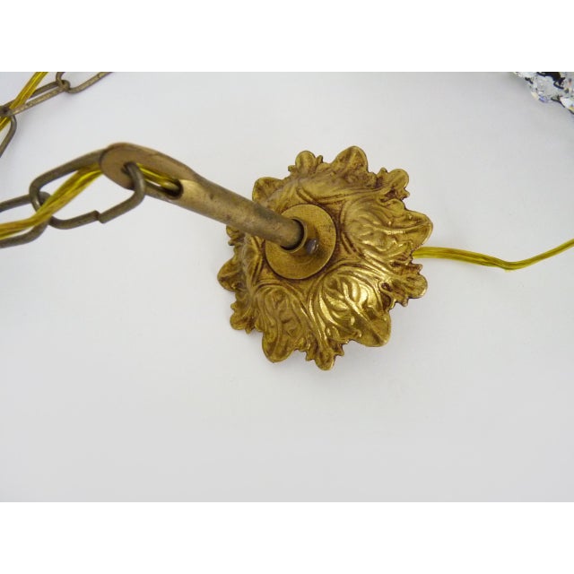 Vintage Italian Hot Air Balloon Chandelier with Glass Pendants, 1980s For Sale - Image 9 of 11