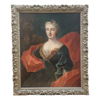 Portrait of a Lady in a Blue Dress, 1794, Oil on Canvas, Framed For Sale