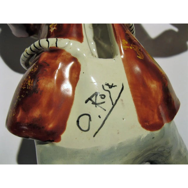 Blue 1950s San Polo Ceramic "Pantalone and Arlecchino" Sconces - a Pair For Sale - Image 8 of 9