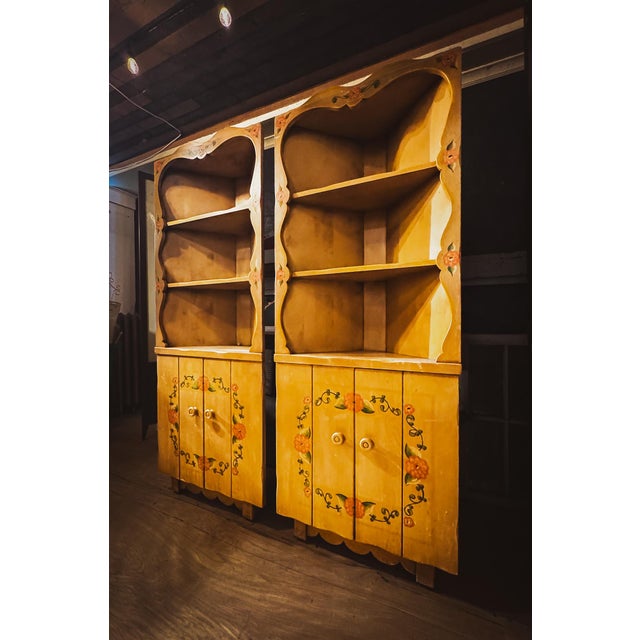 1930s Monterey Tall Corner Hutch Cabinets, Signed, A Pair For Sale In Portland, OR - Image 6 of 17
