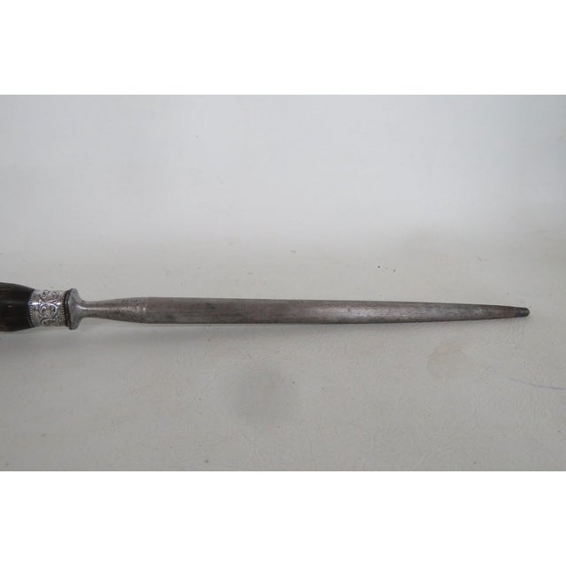 Lees Cutlery Knife Sharpener Rod Early 1900s Honing Steel Sterling Silver 5146b For Sale - Image 9 of 9
