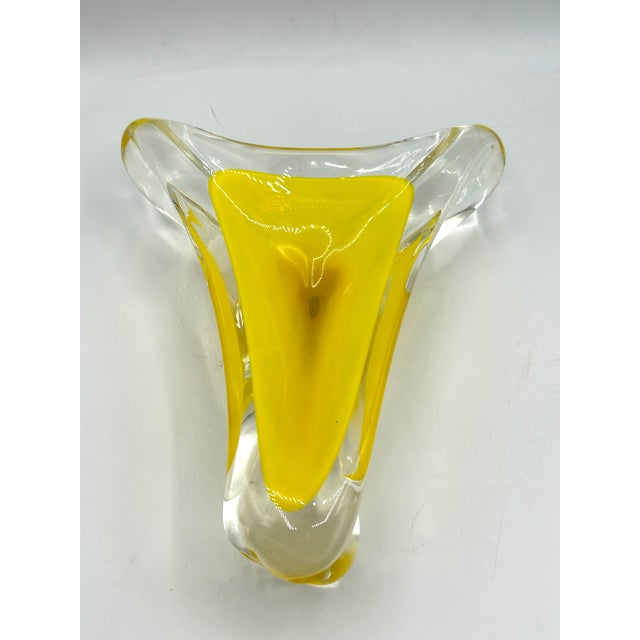 Mid-Century Murano Sommerso Italian Glass Sculptural Catchall For Sale - Image 12 of 13