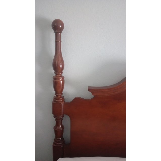 Vintage Keller Solid Charry Queen Headboard, Footboard and Rails For Sale - Image 9 of 13