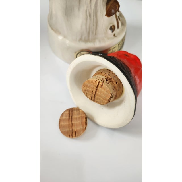 1960s Mid-Century Modern Jim Beam “Beam’s Trophy” Cardinal Ceramic Decanter, Americana Barware For Sale - Image 14 of 16