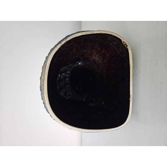 Blue Woman with Basket of Fruit Figurine from Bay Keramik, Germany, 1960s For Sale - Image 13 of 14