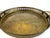 Rustic European Vintage Brass Gallery Tray With Pierced Rim and Ornate Handles For Sale - Image 3 of 8