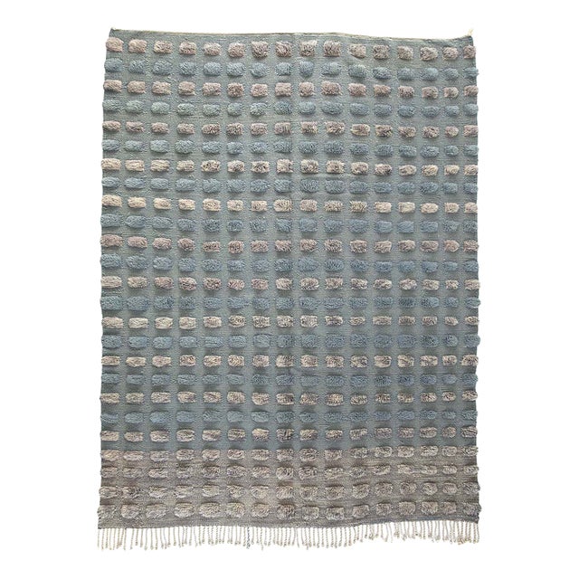 Textured Hand-Knotted Wool Rug by Azele Studio For Sale