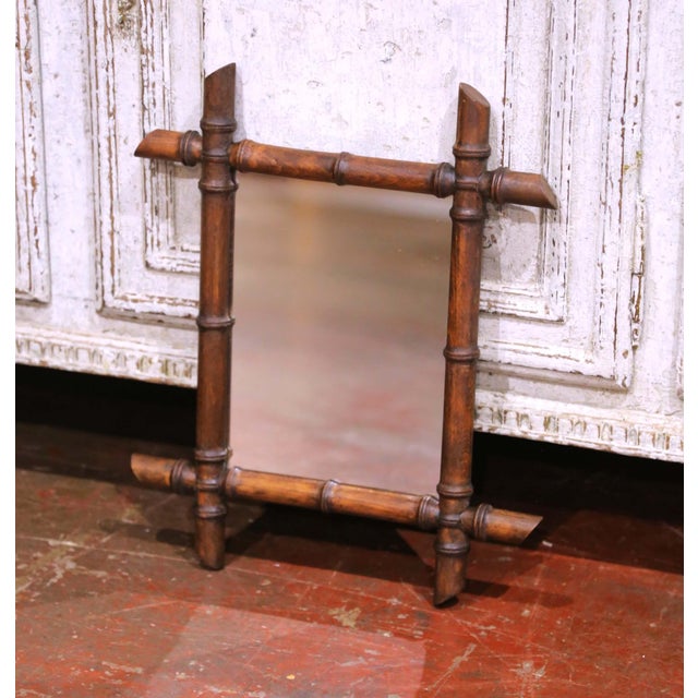 Bring warmth and subtle texture to a powder room, bedroom, or gallery wall with this charming antique French faux bamboo...