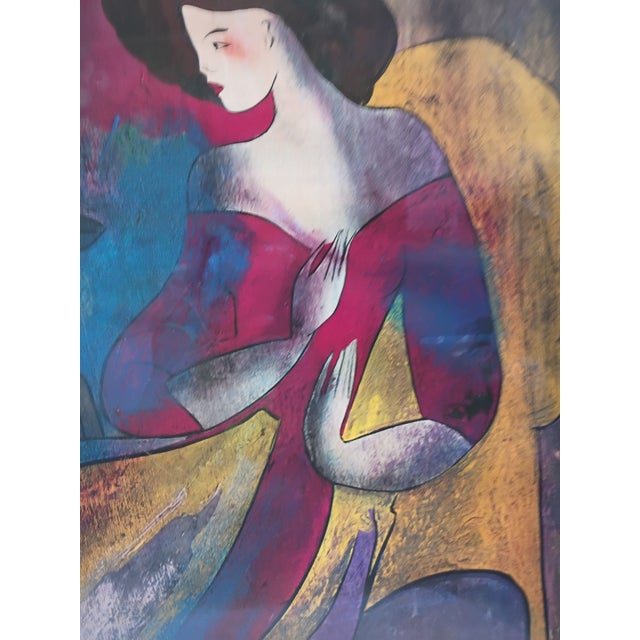 2000s Linda Le Kinff "Annabella" Seriolithograph Print - Framed For Sale In Tampa - Image 6 of 9