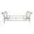 Vintage French Daybed Steel and Brass in the Manner of Maison Jansen For Sale
