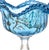 Crystal and glass - Small fruit bowl. European; late 20th century, made of blown glass, top in shades of blue with hand-...