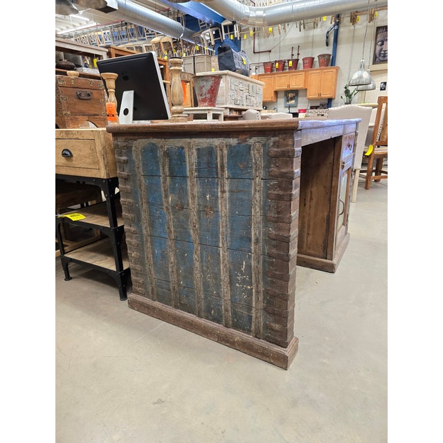 1970s 1970s Anglo-Indian Reclaimed Wood Desk For Sale - Image 5 of 15