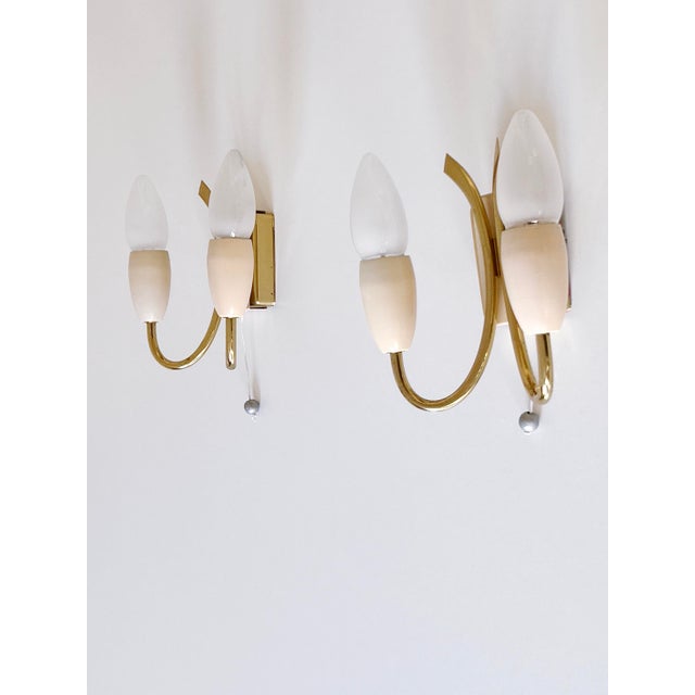 Cream Mid-Century Modern German Sputnik Wall Lights from Kaiser-Leuchten, 1950s, Set of 2 For Sale - Image 8 of 18