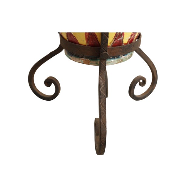 Antique Italian Majolica Table Lamps - a Pair For Sale - Image 11 of 11