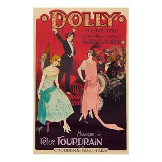 Dolly (I Love You!), Original Color Lithographic Poster by Clérice Frères, France, 1922 For Sale