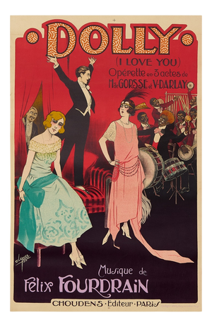 Dolly (I Love You!), Original Color Lithographic Poster by Clérice Frères, France, 1922