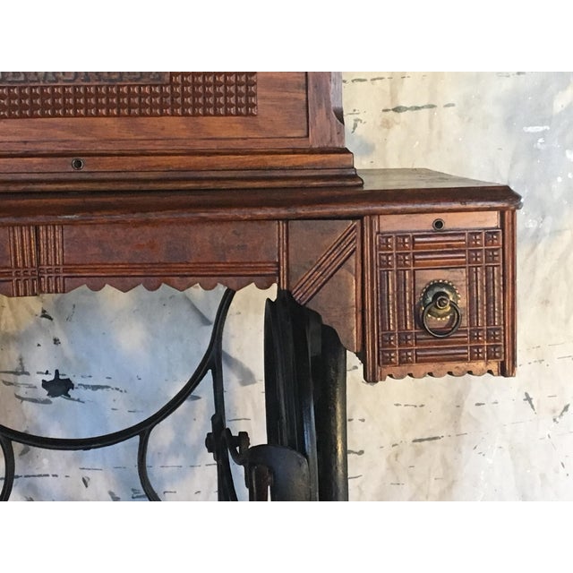 Antique Demorest Coffin Top Treadle Sewing Machine Chairish