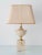 Mid-Century Modern Mid-Century Italian Travertine and Brass Table Lamp attributed to Philippe Barbier, 1970s For Sale - Image 3 of 18