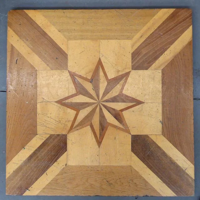 Parquet in precious wood marquetry (thuja, walnut, oak and cherry) with a total surface area of 54m². It is composed of...