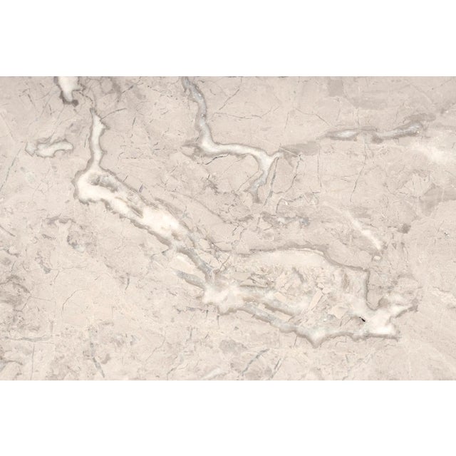 Late 20th Century Late 20th Century Vintage French Honed Stone Top Black Patina Steel Base Console For Sale - Image 5 of 7