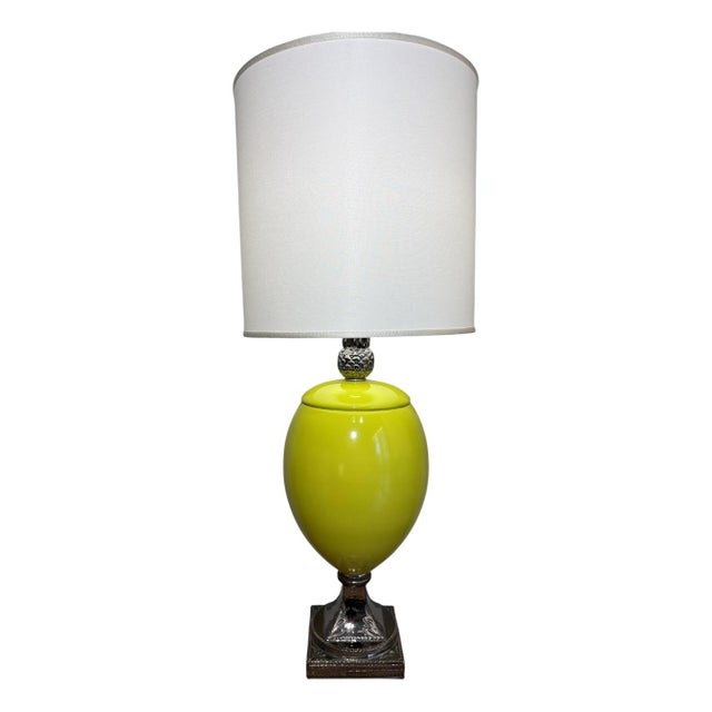 1980s Ceramic Table Lamp with Platinum Decoration, 1980s For Sale - Image 5 of 5
