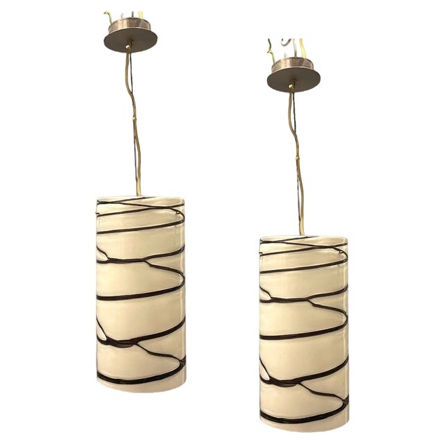 Murano Glass Pendants, 1980s, Set of 2 For Sale