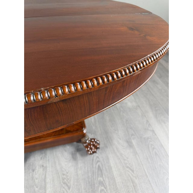 19th Century Empire Oval Table with Central Pedestal Base For Sale - Image 6 of 9