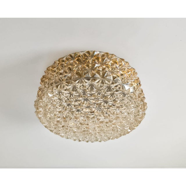 Vintage German Amber Glass Wall Lamps, 1970s, Set of 2 For Sale - Image 12 of 18